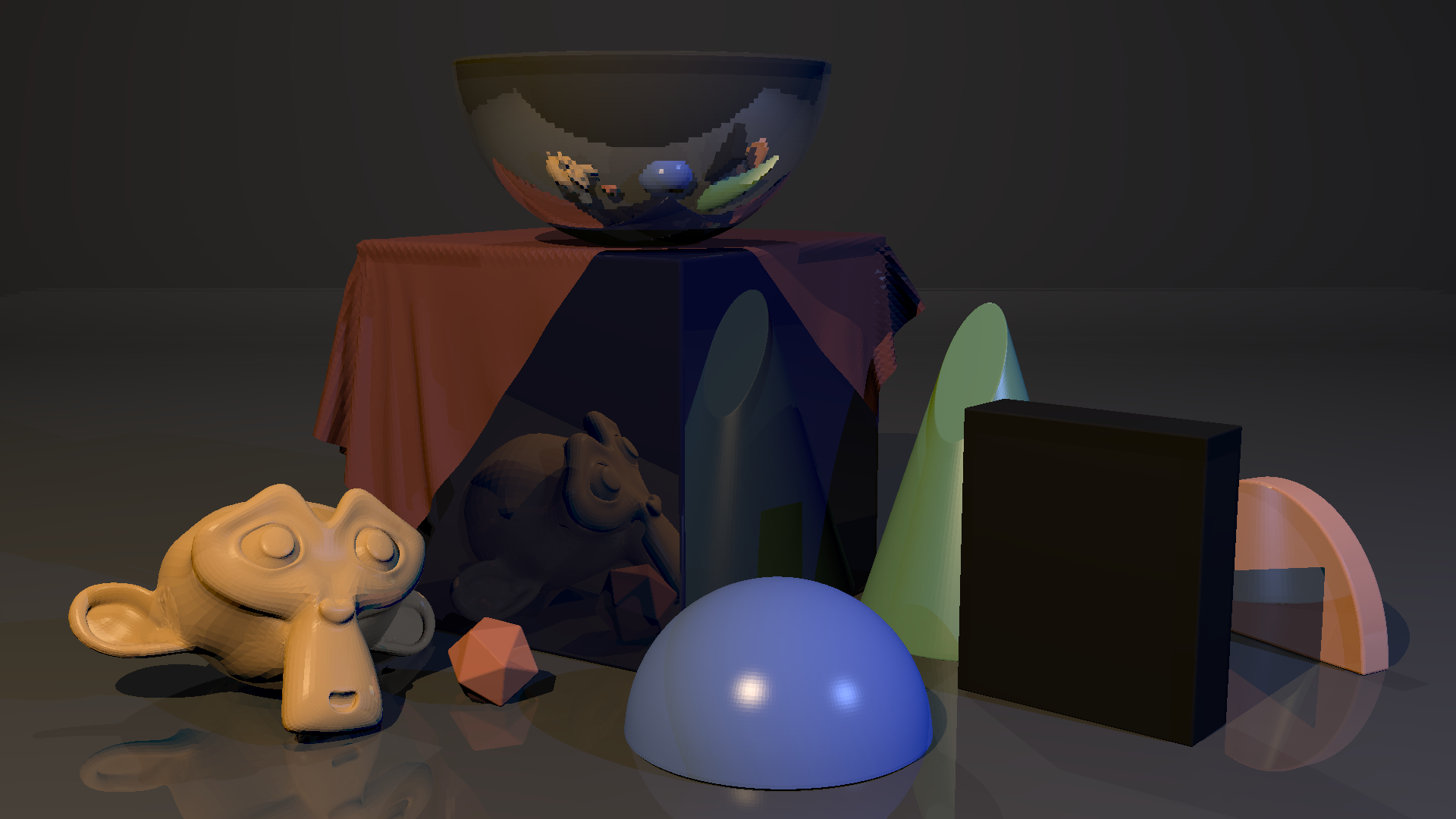 Reflection and refraction render